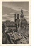 CPI (B1802) MUNCHEN, GERMANIA, RATHAUS MIT FRAUENKIRCHE, NECIRCULATA, DIMENSIUNI:7x9cm, (13)