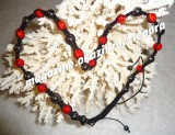 COLIER SHAMBALLA 13 BILE CRISTALE SWAROVSKI ROSII RED LIGHT 18 MAGNETI HEMATITE