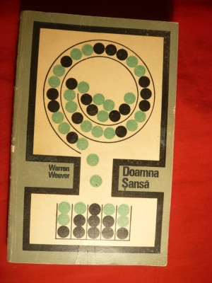 Warren Weaver - Doamna Sansa -Teoria Probabilitatilor - ed. 1969 foto
