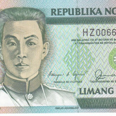 Bancnota Filipine 5 Piso 1987 - P176 UNC ( comemorativa , nr. mic serie )