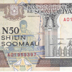 Bancnota Somalia 50 N Shillings 1991 - PR2 UNC