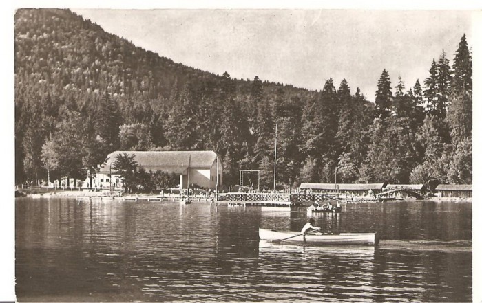 CPI (B1901) TUSNAD. CU BARCA PE LAC, COMBINATUL POLIGRAFIC CASA SCINTEII, CIRCULATA 18.SEP.59, STAMPILA, TIMBRU, RPR