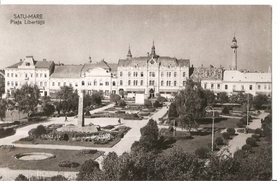 CPI (B1852) SATU-MARE. PIATA LIBERTATII, EDITURA COMBINATUL POLIGRAFIC CASA SCINTEII, CIRCULATA 3.11.59, STMPILE, RPR foto