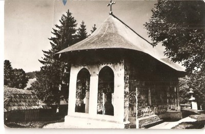 CPI (B1899) BISERICA MANASTIRII HUMOR, EDITURA MERIDIANE, CIRCULATA 31.10.67, , STAMPILE, TIMBRU foto