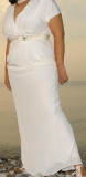 Rochie de mireasa Rhea Costa stil grecesc, din matase naturala 100%.