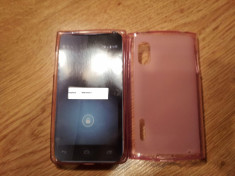 HUSA SILICON LG E610 Optimus L5 - HUSA roz model 2013 + FOLIE PROTECTIE ECRAN - HUSA TRANSPARENTA MATA foto