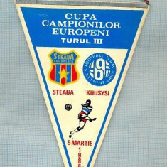 29 New Fanion - CUPA CAMPIONILOR EUROPENI-TURUL III -STEAUA -KUUSYSI -5 MARTIE 1986 -starea care se vede