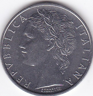 Moneda Italia 100 Lire 1970 - KM#96.1 UNC foto