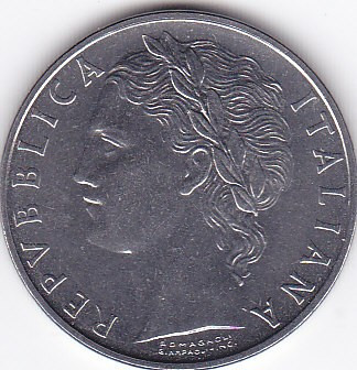 Moneda Italia 100 Lire 1970 - KM#96.1 UNC
