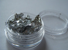 Cutiuta Foita argintie silver pentru decorarea unghiilor naturale false PRET MIC foto