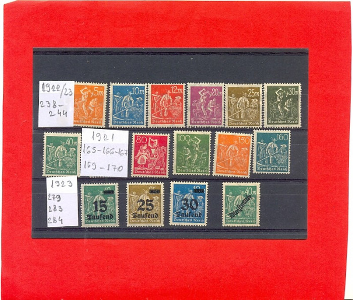 ST-45=DEUTSCHE REICH 1921-1922-1923 Lot timbre ,sarniera