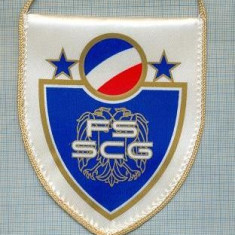 82 New Fanion - FS SCG (Footbal union of Serbia and Montenegro) -ASOCIATIA DE FOTBAL SERBIA SI MUNTENEGRU -starea care se vede