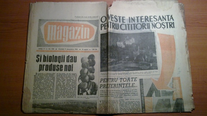 ziarul magazin 9 decembrie 1961