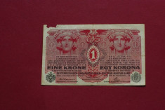 1 korona - krone - coroane 1916 foto