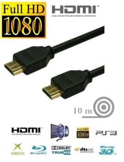 Cablu HDMI - HDMI cu LUNGIME de 10 METRI - CABLU HDMI pentru FULL HD cu HIGH SPEED si ETHERNET mufe AURITE foto