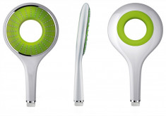 CAP DE DUS MEGA, PARA SHOWER HEAD LUXURY DESIGN RAINDROP VERDE GALBEN ALBASTRU BAIE foto