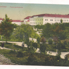 carte postala(colectie)-SFANTU GHEORGHE-Gradina Postei anul 1912