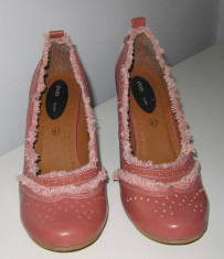 Pantofi dama ELLOS, marimea 41, piele ecologica, roz purcel, aproape noi - FOARTE COMOZI!!!! foto