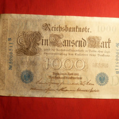 Bancnota 1000 Marci 1910 Germania , cal.F.Buna