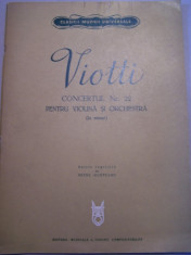 VIOTTI - CONCERTUL NR.22 PENTRU VIOLINA SI ORCHESTRA. Partituri muzicale foto