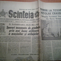 ziarul scanteia 27 aprilie 1977 -in intampinarea zilei de 1 mai