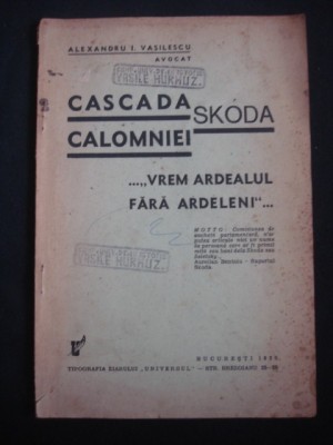 ALEXANDRU I. VASILESCU - CASCADA CALOMNIEI SKODA * {1935} foto