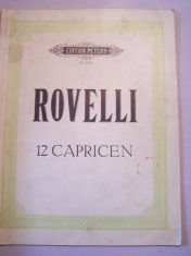 ROVELLI - 12 CAPRICII PENTRU VIOARA. Partituri muzicale foto