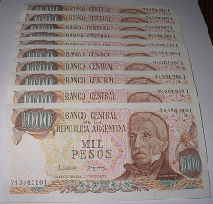 ARGENTINA 1976-1983 - 100 PESOS - LOT 10 BUC. - UNC foto