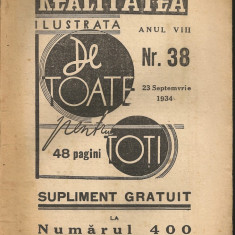 Realitatea ilustrata ( De toate pentru toti - supliment ) - 23 septemvrie 1934