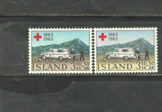 ISLANDA 1963 - INFIRMIERI, AMBULANTA, serie nestampilata D211 foto