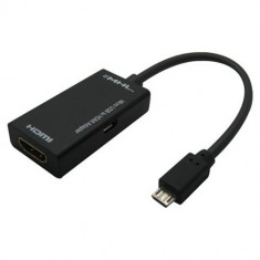 Cablu / Adaptor Micro usb 5 pini USB MHL la HDMI (COMP. DOAR PENTRU TEL. CU MHL) foto