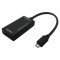 Cablu / Adaptor Micro usb 5 pini USB MHL la HDMI (COMP. DOAR PENTRU TEL. CU MHL)
