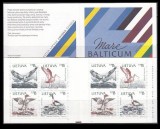 LITUANIA 1992 FAUNA PASARI CARNET