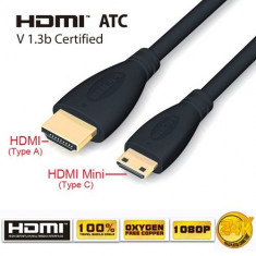 Cablu Mini HDMI Type C to HDMI Type A V1.3b 1080p 1600p foto