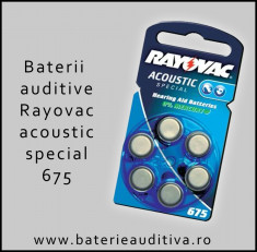 Baterii auditive Zinc-Aer Rayovac 675 foto