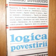 LOGICA POVESTIRII - Claude Bremond - ION PANZARU (autograf) - 1981, 432p.