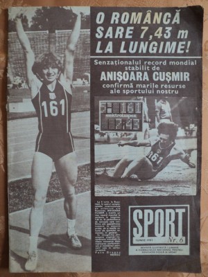 REVISTA SPORT NR. 6 IUNIE 1983 - REVISTA DE SPORT foto