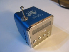 Boxa portabila acumulator radio fm si MP3 foto