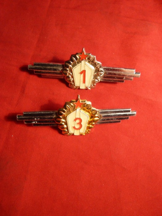 2 Insigne Militare Cehoslovacia ,Cls. 1 si 3