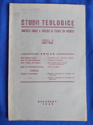 STUDII TEOLOGICE * ANUL V 1934-1936 / BUCURESTI / 1936 * foto