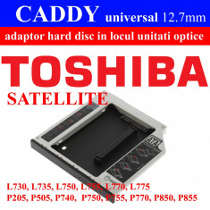 ADAPTOR Hard Disk HDD / SSD CADDY pentru TOSHIBA SATELLITE L730, L735, L750, L755, L770, L775 P205, P505, P740, P750, P755, P770, P850, P855 INST foto