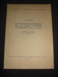 VASILE HURMUZ - LA SITUATION MATERIELLE DE LA CLASSE OUVRIERE EN ROUMANIE