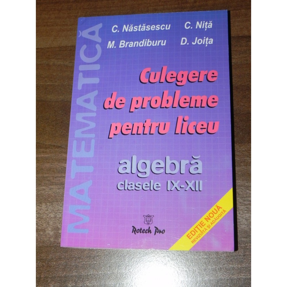 culegere matematica nita nastasescu