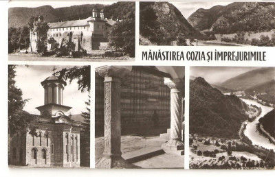 CPI (B2040) MANASTIREA COZIA SI IMPREJURIMILE, MOZAIC, EDITURA MERIDIANE, CIRCULATA 1966, STAMPILE, TIMBRU foto