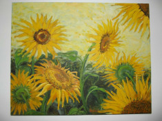 Tablou pictat pe panza 50X40-floarea soarelui foto