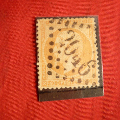 Timbru 40 C orange 1862 Napoleon III, Franta ,stamp. dant.