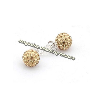 CERCEI SHAMBALLA BILA CRISTALE AURIU / LIGHT COLORADO SURUB CUTIE ELEGANTA CADOU