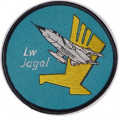 -Ecuson Geaca Aviatie Pilot &amp;quot;Escadrila AF51 Lw Jagel&amp;quot;-1988-Original-Colectie Personala-Nefolosit-Editie Limitata- foto