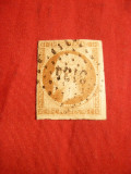 Timbru 10 C bistr.-brun 1853 Napoleon III, Franta ,stamp. nedant.