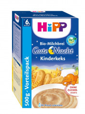 Cereale BIO HIPP cu BISCUITI, de seara, cu lapte praf, 500gr, din GERMANIA, comanda peste 85 lei si ai transport gratuit cu Posta Romana foto